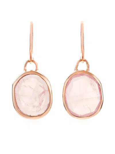 Monica Vinader Siren Wire Earrings In Pink