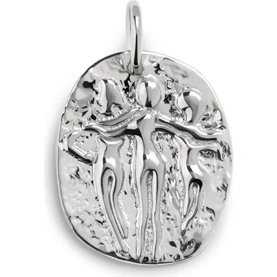 Monica Vinader Sisterhood Pendant In Silver
