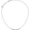 Monica Vinader Skinny Curve Diamond Bar Necklace In Metallic