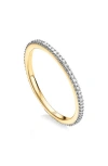 Monica Vinader Skinny Diamond Eternity Ring In Gold/diamond