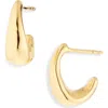 Monica Vinader Small Antica Hoop Earrings In Brown