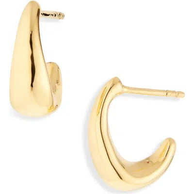 Monica Vinader Small Antica Hoop Earrings In Brown