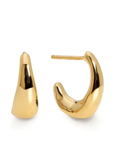 Monica Vinader Womens Antica Small 18ct Yellow Gold Vermeil Hoop Earrings