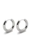 Monica Vinader Small Essential Click Silver Hoop Earrings In Silver