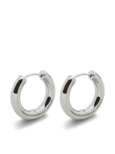 Monica Vinader Small Essential Click Silver Hoop Earrings