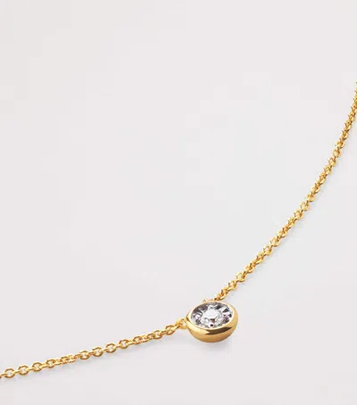 Monica Vinader Small Gold Vermeil And Diamond Necklace