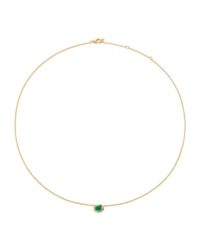 Monica Vinader Small Gold Vermeil And Onyx Odyssey Necklace