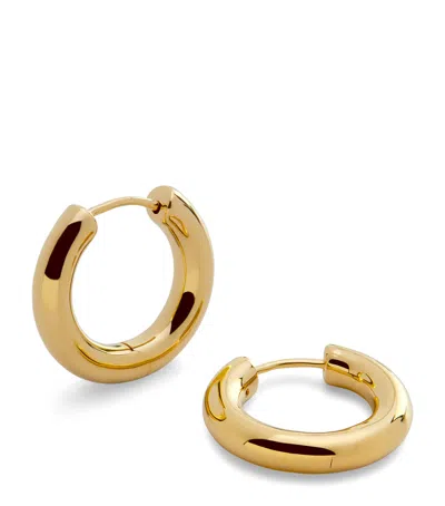 Monica Vinader Small Gold Vermeil Essential Hoop Earrings In Red