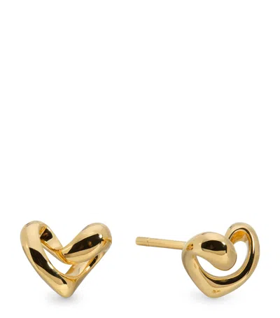 Monica Vinader Small Gold Vermeil Infinity Heart Earrings