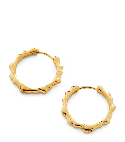 Monica Vinader Small Gold Vermeil Siren Ripple Huggie Earrings