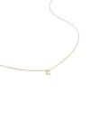 Monica Vinader Womens Yellow Gold Small Letter Q 14ct Yellow-gold Pendant Necklace