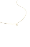 Monica Vinader Womens Yellow Gold Small Letter W 14ct Yellow-gold Pendant Necklace
