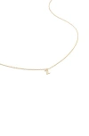 Monica Vinader Small Initial Pendant Necklace In 14kt Solid Gold - Z