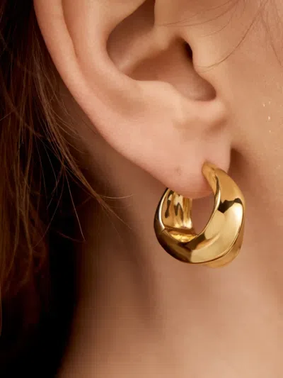 Monica Vinader Small Nomade Hoop Earrings In Gold