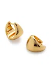 Monica Vinader Gold Tapered Small Hoop Earrings In Gold