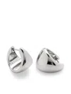 Monica Vinader Small Tapered Hoop Earrings In Silver