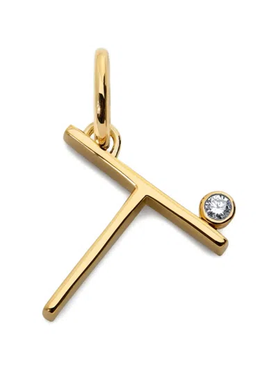 Monica Vinader Solitaire Anhänger Mit Diamant In Gold