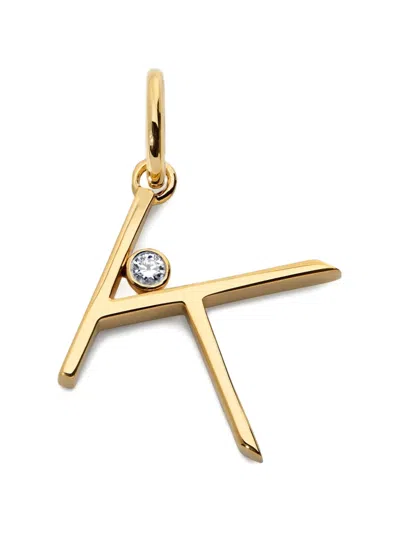 Monica Vinader Solitaire Anhänger Mit Diamant In Gold