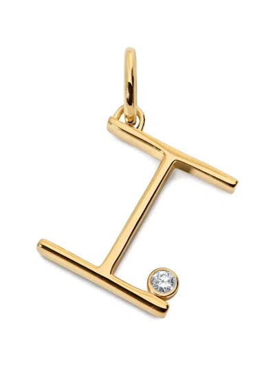 Monica Vinader Solitaire Anhänger Mit Diamant In Gold