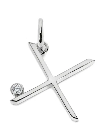 Monica Vinader Solitaire Anhänger Mit Diamant In Metallic