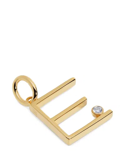 Monica Vinader Solitaire Diamond Pendant In Gold
