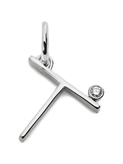 Monica Vinader Lab Grown Diamond Initial Pendant In Silver