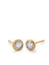 Monica Vinader 14kt Gold Diamond Stud Earrings In Gold