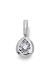 Monica Vinader Womens Pear Solitaire Sterling-silver And 0.06ct Lab Grown Diamond Pendant