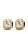 Monica Vinader Womens Asscher-cut 0.12ct Lab-grown Diamond And 18ct Yellow-gold Vermeil Stud Earrings In Gold