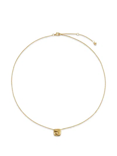 Monica Vinader Square-pendant Necklace In Gold