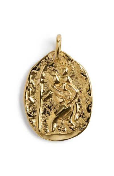 Monica Vinader St. Christopher Pendant In Gold