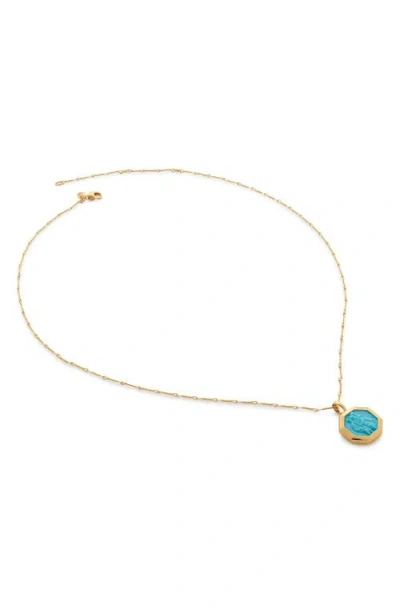 Monica Vinader St. Christopher Pendant Necklace In 18k Gold Vermeil