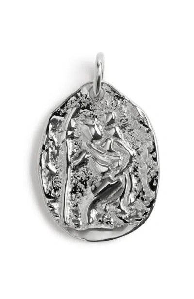Monica Vinader St. Christopher Pendant In Metallic