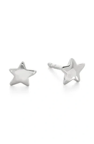 Monica Vinader Star Stud Earrings In Silver