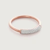 MONICA VINADER STELLAR WHITE DIAMOND STACKING RING, ROSE GOLD VERMEIL ON SILVER