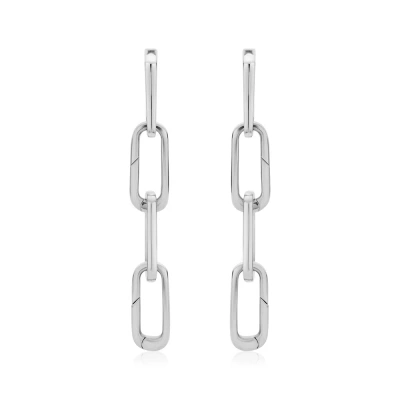 Monica Vinader Sterling Silver Alta Capture Charm Cocktail Earrings In White