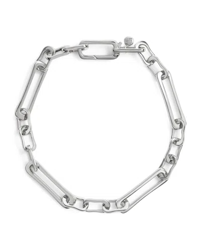 Monica Vinader Sterling Silver Alta Duo Chain Bracelet In Metallic