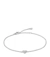 Monica Vinader Sterling Silver And Diamond Heart Bracelet In Metallic