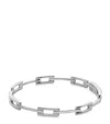 Monica Vinader Sterling Silver And Diamond Signature Link Slim Bangle In Multi