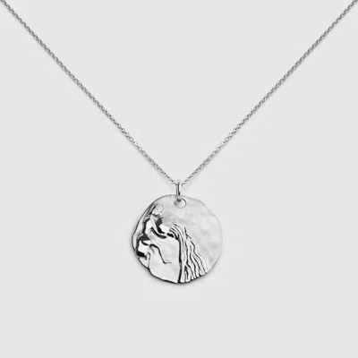 Monica Vinader Sterling Silver Aquarius Zodiac Chain Necklace In Metallic