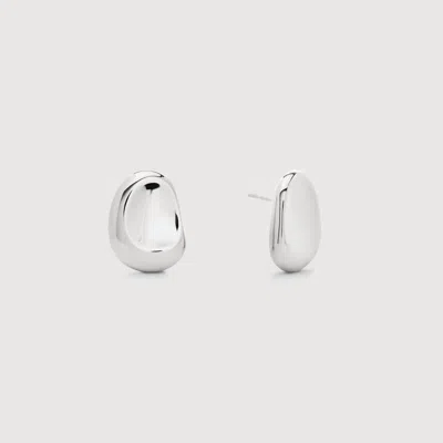 MONICA VINADER STERLING SILVER ARIA BOLD STUD EARRINGS