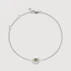 Monica Vinader Sterling Silver August Birthstone Chain Bracelet Peridot In Metallic