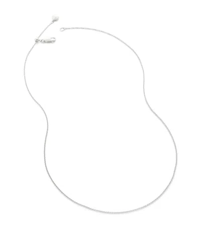 Monica Vinader Sterling Silver Chain Necklace In Brown