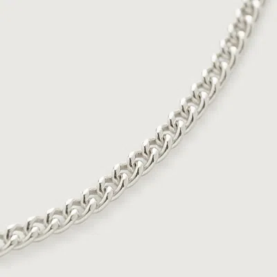 Monica Vinader Sterling Silver Curb Chain Necklace 46cm-50cm/18-20' In Metallic