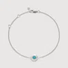 Monica Vinader Sterling Silver December Birthstone Chain Bracelet Turquoise In Silver