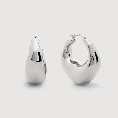 MONICA VINADER STERLING SILVER DEIA BOLD LARGE HOOP EARRINGS