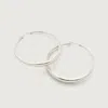 Monica Vinader Deia Chamfered Large Recycled Sterling-silver Hoop Earrings