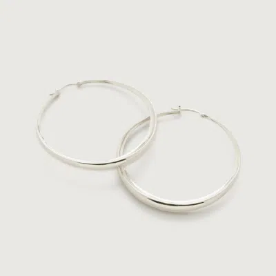Monica Vinader Deia Chamfered Large Recycled Sterling-silver Hoop Earrings