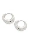 Monica Vinader Sterling Silver Deia Huggie Earrings In Brown