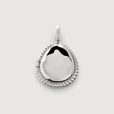 Monica Vinader Sterling Silver Deia Mini Teardrop Locket Pendant Charm